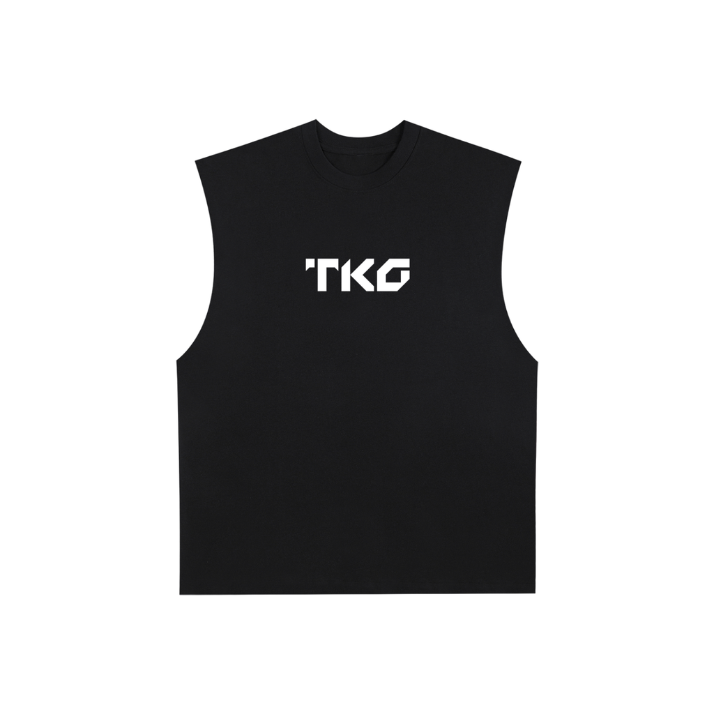 Raw Edge Cotton Tank Top